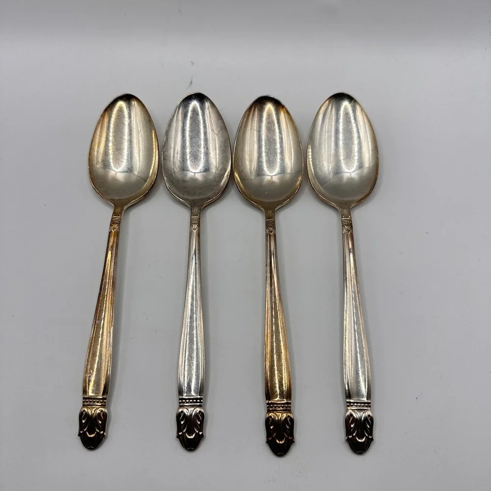 Holmes & Edwards Danish Princess Silverplate Tablespoons Set of 4 Vintage IS